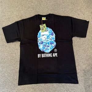 Bape Black T-Shirt with Camo Tag